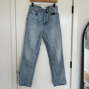 Denim Forum Boyfriend High Rise Loose Jeans Blue
